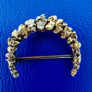 ANTIQUE GENUINE GOLD NUGGET PIN